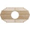 Ekena Millwork Chrysler Wood Fretwork Pierced Ceiling Medallion, Red Oak, 30"W x 15"H x 7 7/8"ID x 1/4"T CMWP30X15X0250CSRO - alternate 1